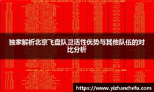 独家解析北京飞盘队灵活性优势与其他队伍的对比分析